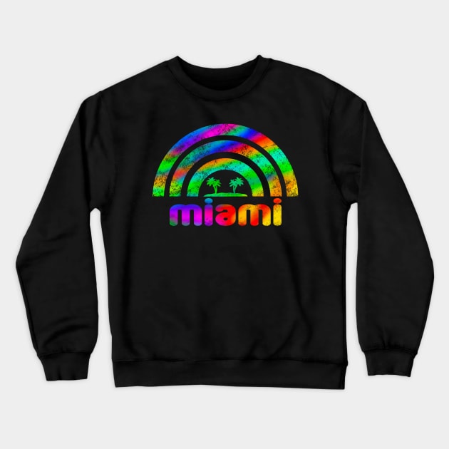 Miami Tie Dye Crewneck Sweatshirt by Milasneeze